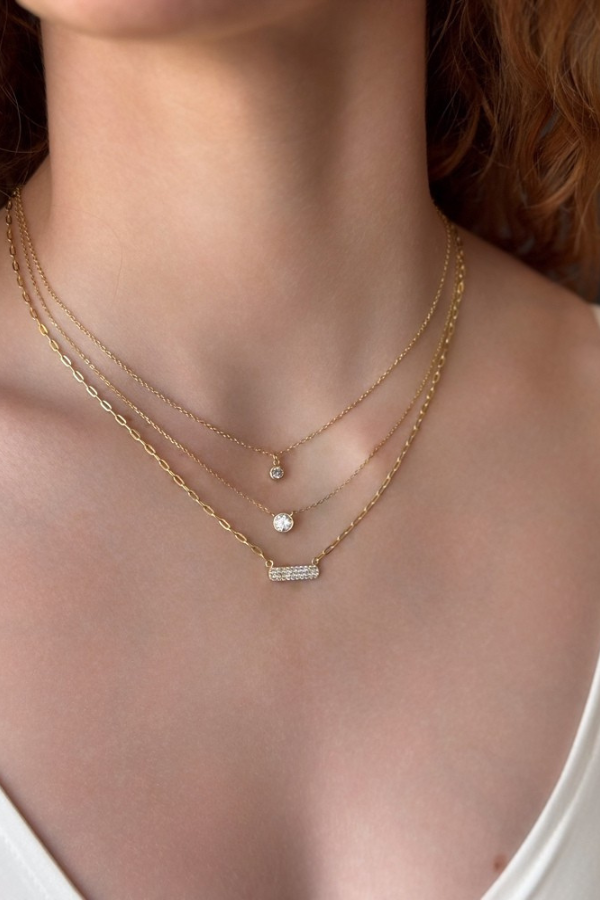 PAVE BAR NECKLACE