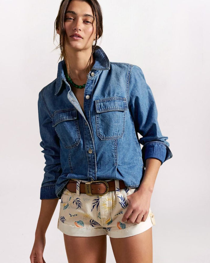 CALI CUFFED PRINTED SHORT, HAVANA COMBO
