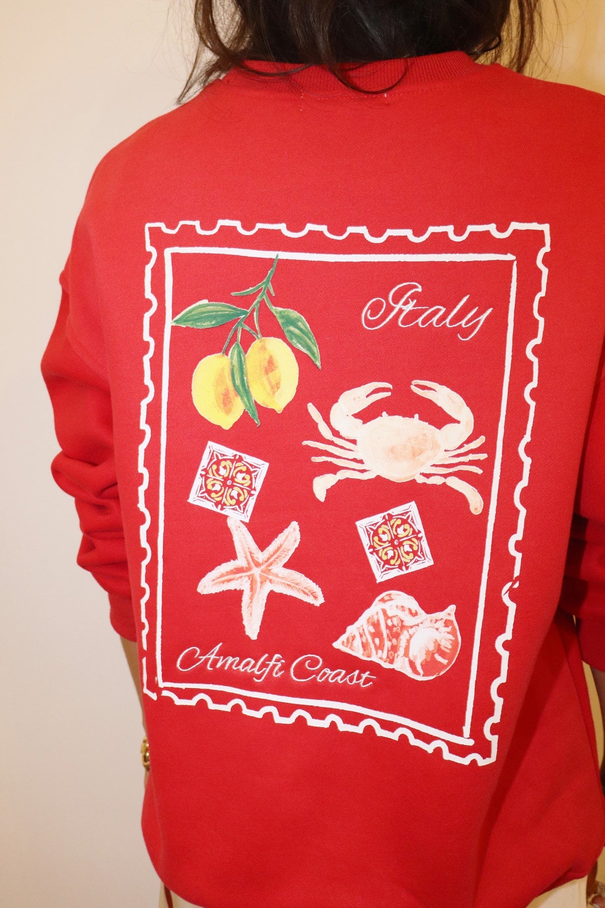 AMALFI COAST SWEATSHIRT - TOMATO