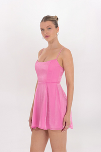 CORSET TOP LACED BACK DRESS