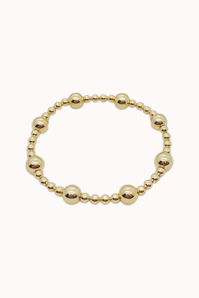 8MM VARIGATED BALL BEAD BRACELET