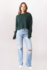 BOXY CABLE SWEATER