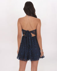 FLORAL STRAPLESS BABYDOLL DRESS