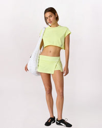 HOT SHOT MINI SKORT, VAPOR LIME