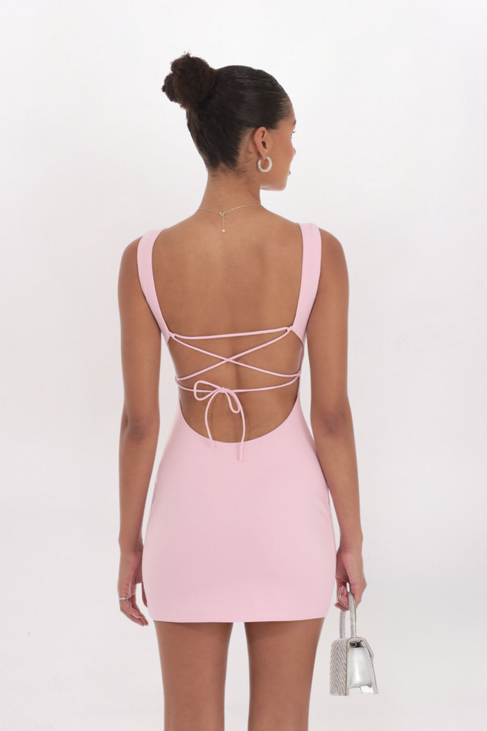 OPEN BACK BODYCON DRESS