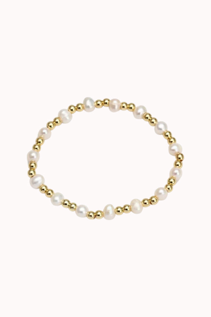 PEARL SPLICED BALL BEAD BRACELET