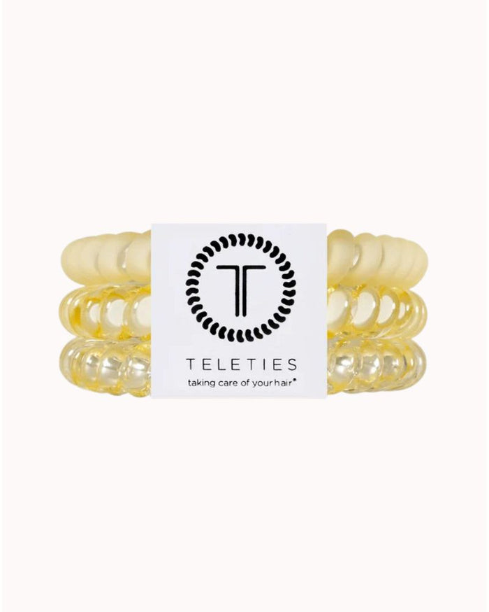TELETIES - LARGE 3PK TELETIES, BUTTER YELLOW