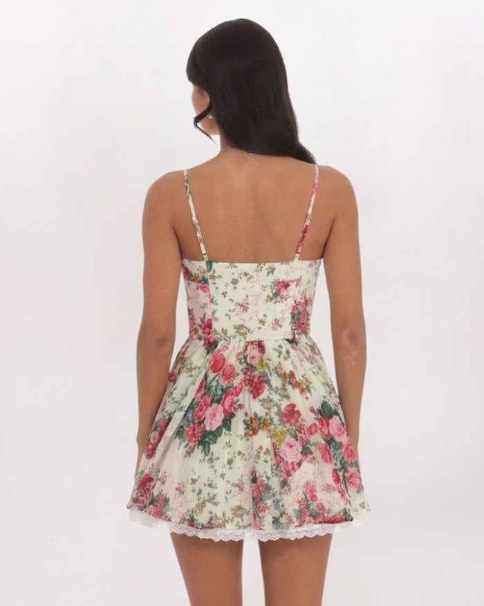 SL FLORAL LACE UNDERLAY DRESS
