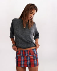 MICRO PLAID SKIRT