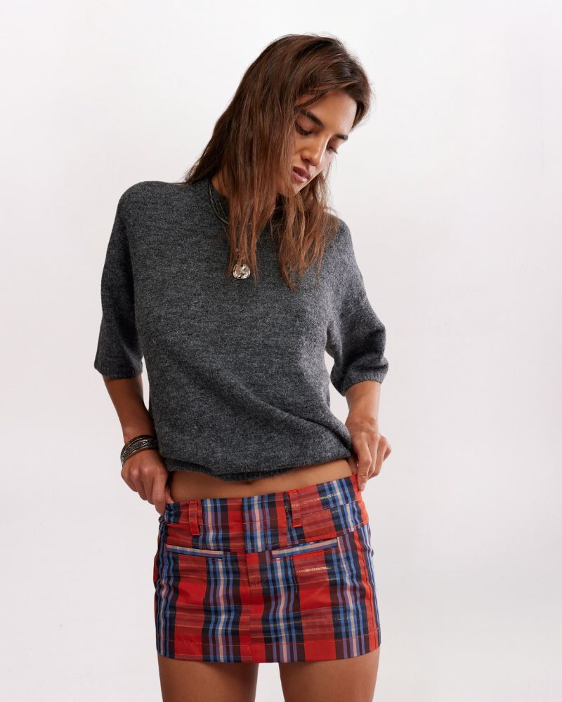 MICRO PLAID SKIRT
