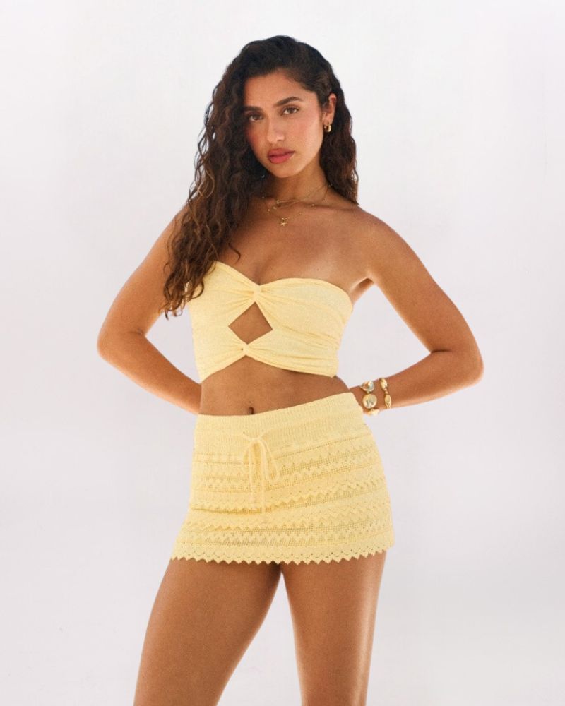CROCHET SKORT, BUTTER