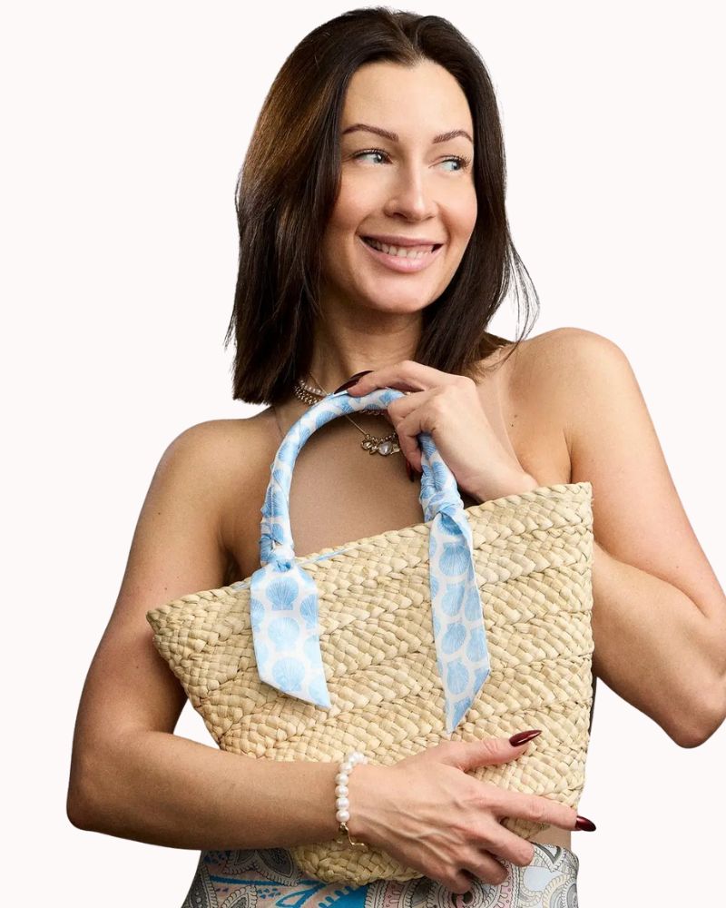RAFFIA SCARF TOTE