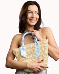 RAFFIA SCARF TOTE
