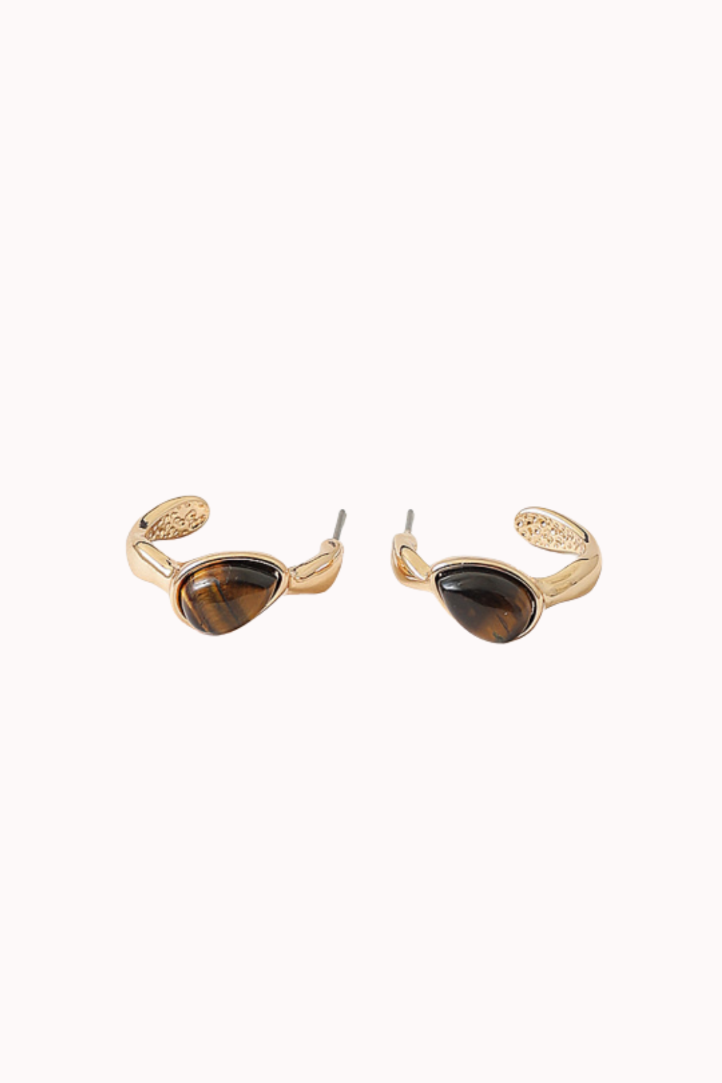 TIGER EYE STONE HOOP