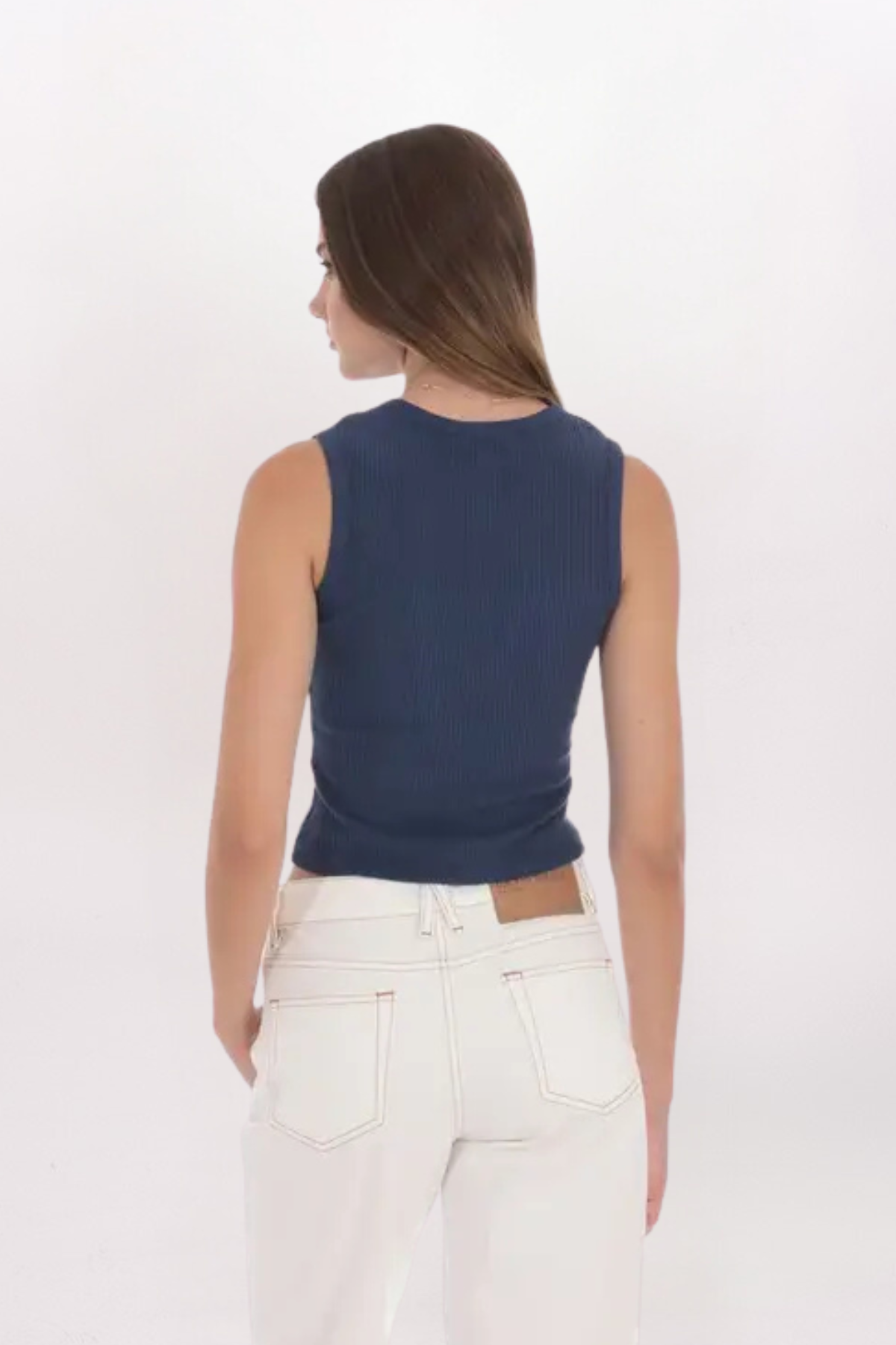 RIBBED BUTTON TOP