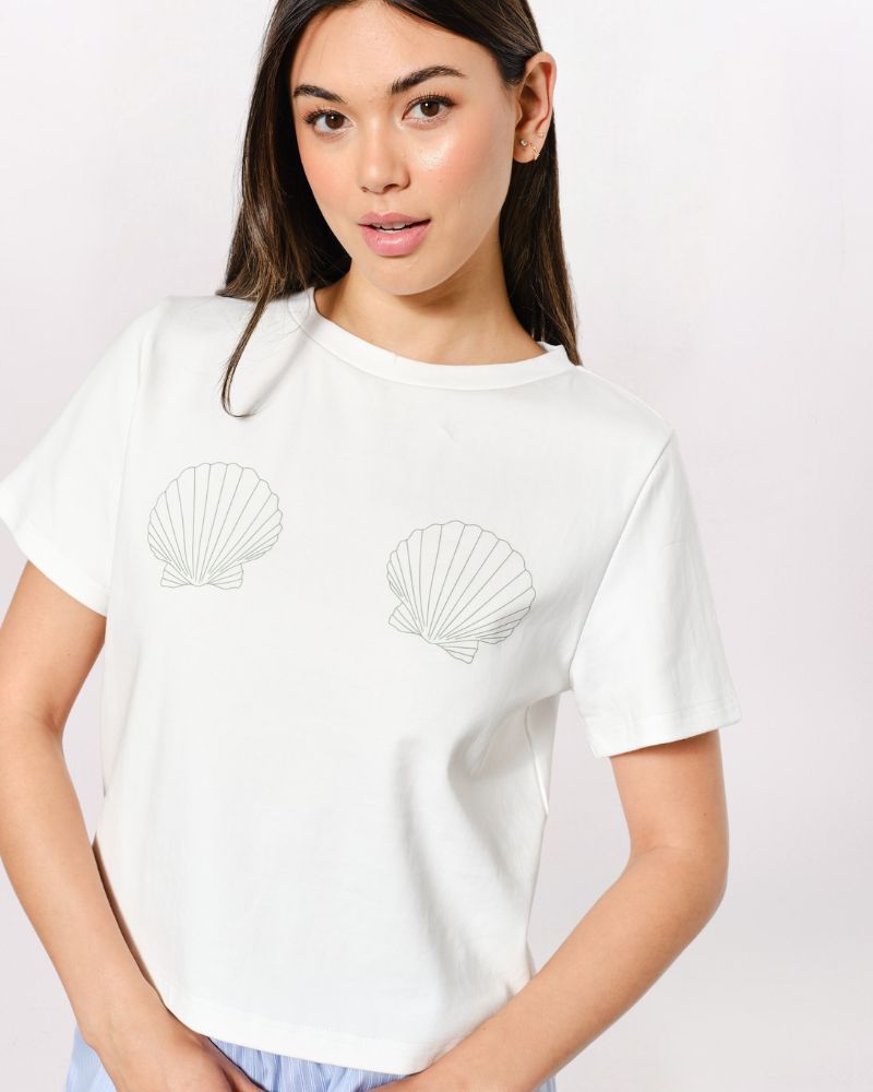 DOUBLE SHELL TEE, OFF WHITE