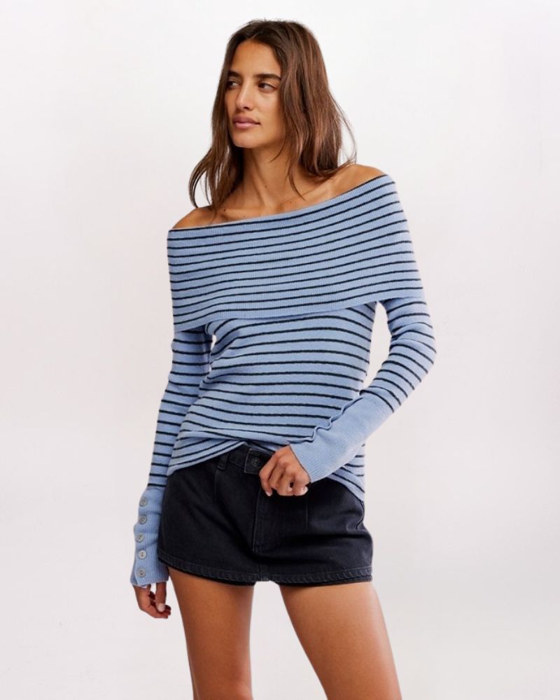 EVERGREEN SWEATER, PERI COMBO