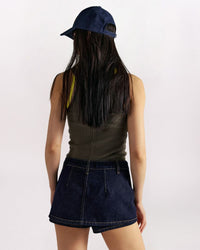 GALIVANTING DENIM SKORT, RINSE