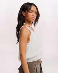 LACE TRIM CELESTE TANK, CLN IVORY