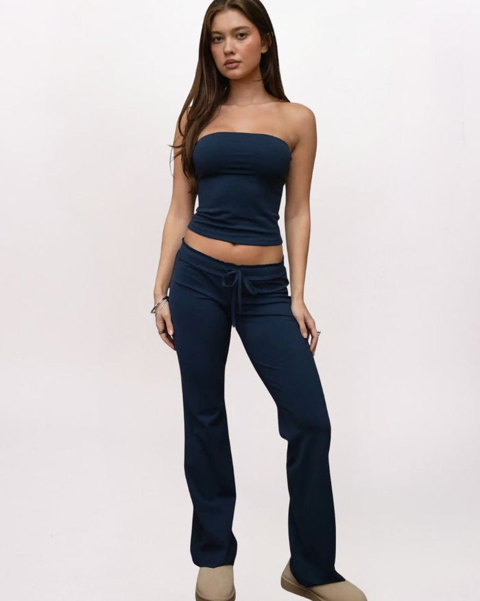 WIDE LEG FOLDOVER YOGA PANT