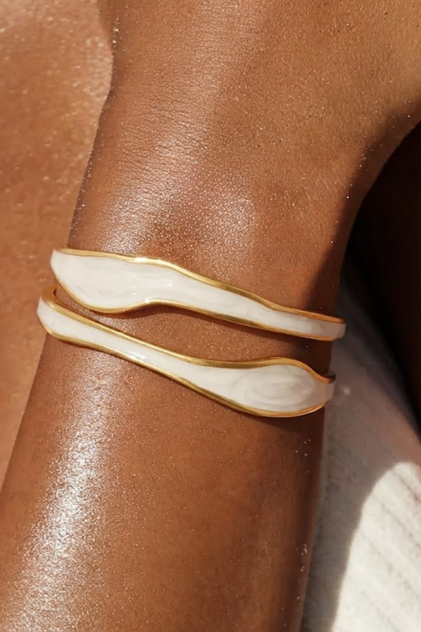 ORGANIC DOUBLE BAND ENAMEL CUFF