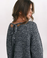 TIE BACK CHUNKY SWEATER