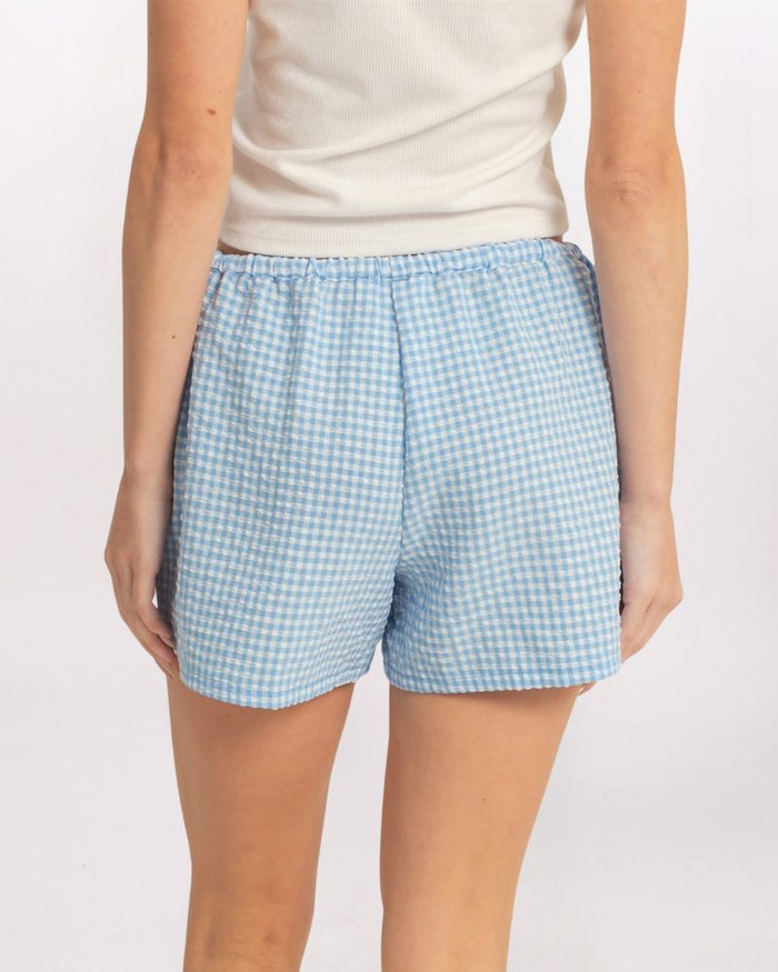 GINGHAM SHORT, BLUE