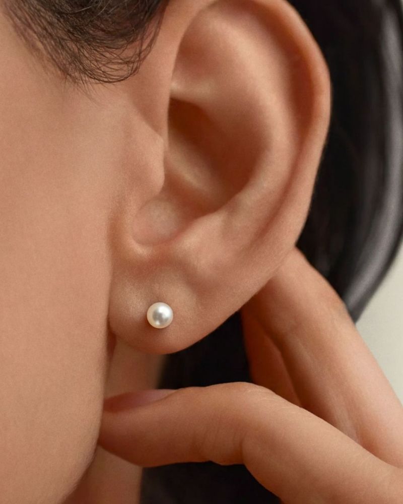 4MM FRESHWATER PEARL STUD - S925