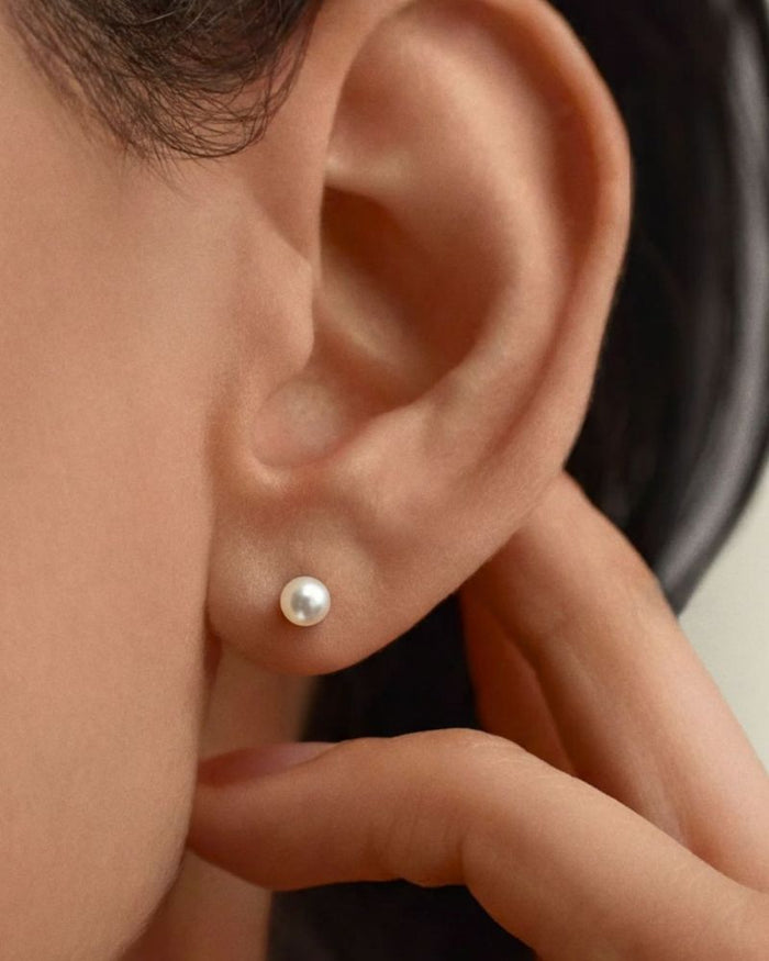 4MM FRESHWATER PEARL STUD - S925