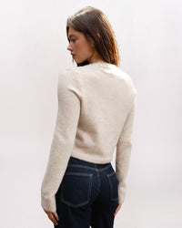 COZY RIBBON TIE CARDIGAN, OATMEAL