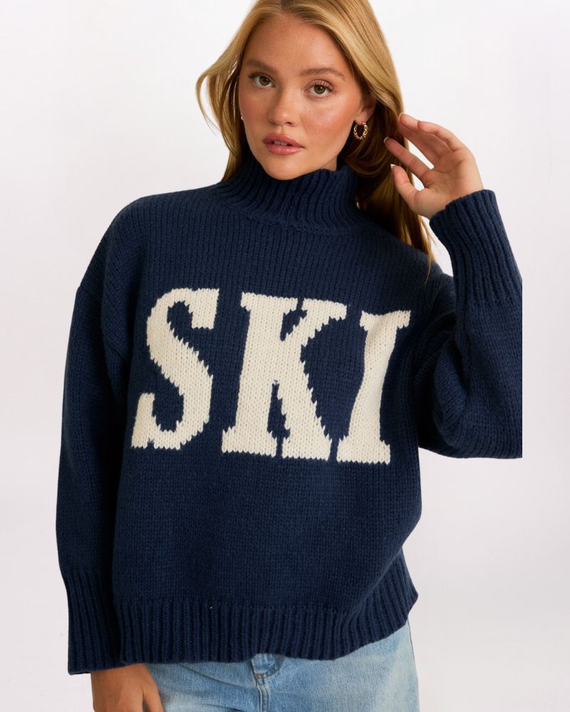 MOCK NECK SKI SWEATER