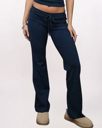 WIDE LEG FOLDOVER YOGA PANT