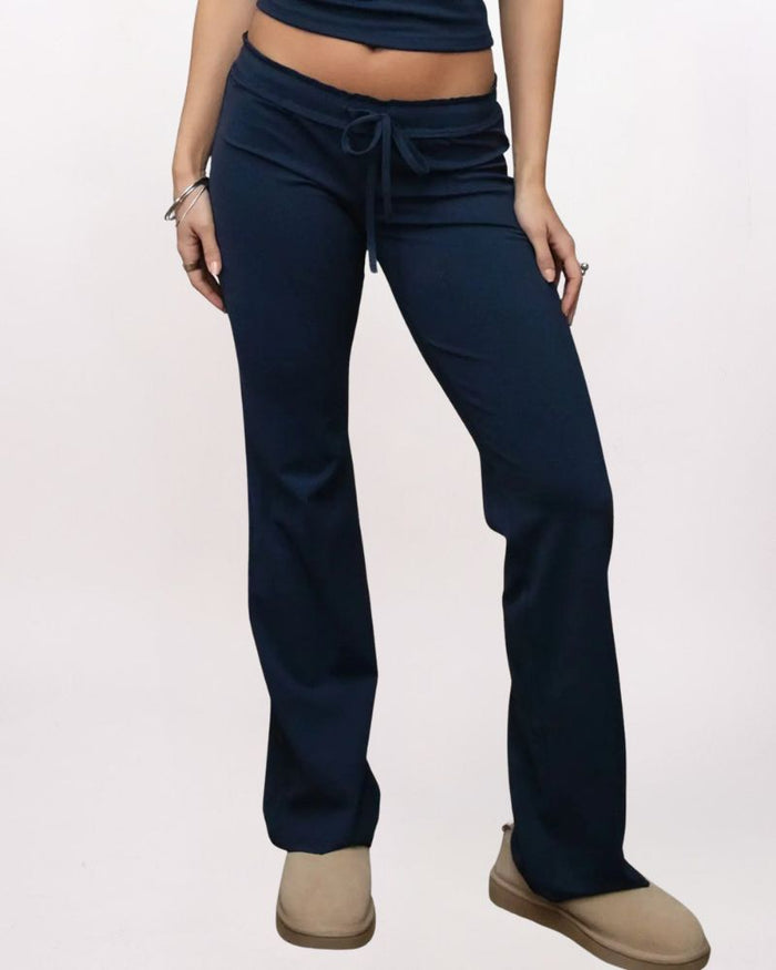 WIDE LEG FOLDOVER YOGA PANT