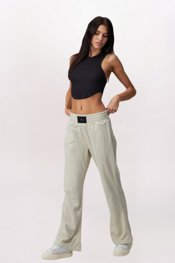 WIDE LEG BOXING PANT - BONE