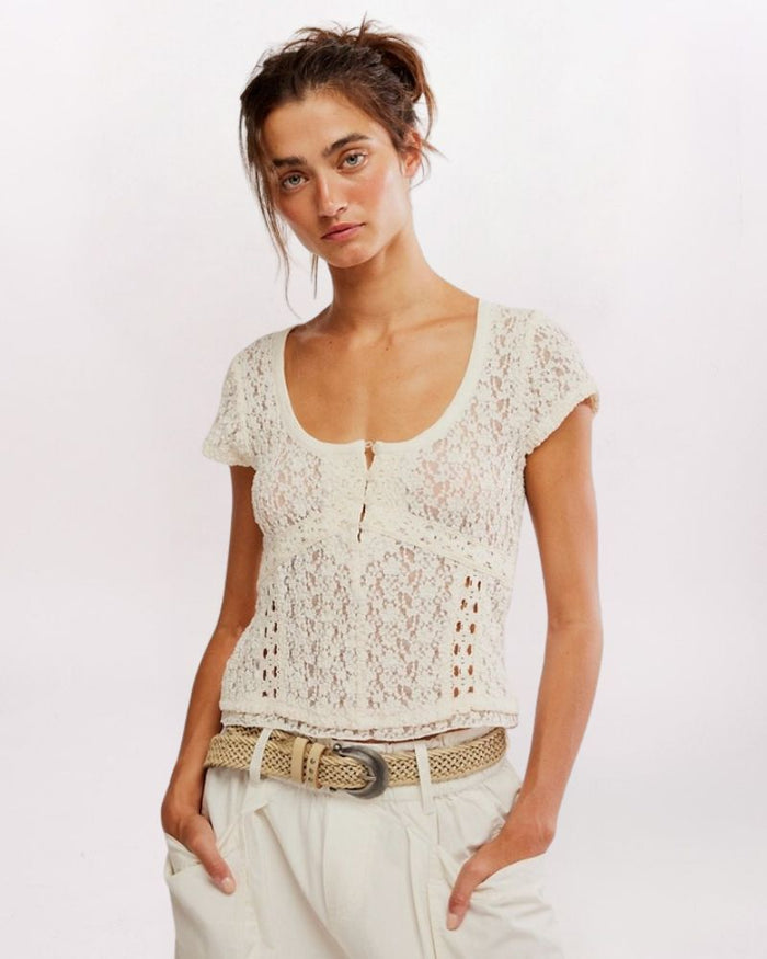 CLARO TEE, WHISPER WHITE