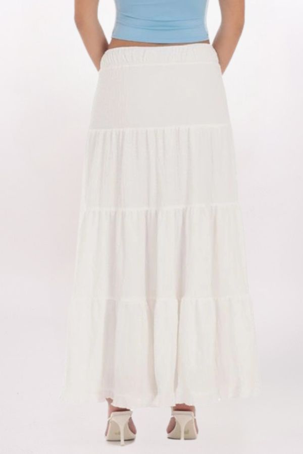 DRAWSTRING MAXI SKIRT