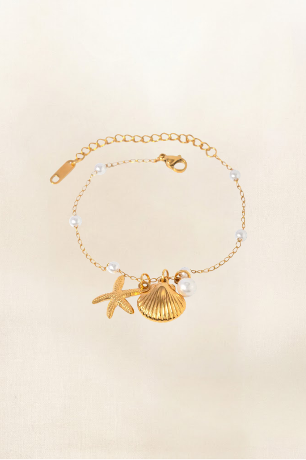 KYRIE SHELL CHARMS BRACELET - 304SS/18K G PVD