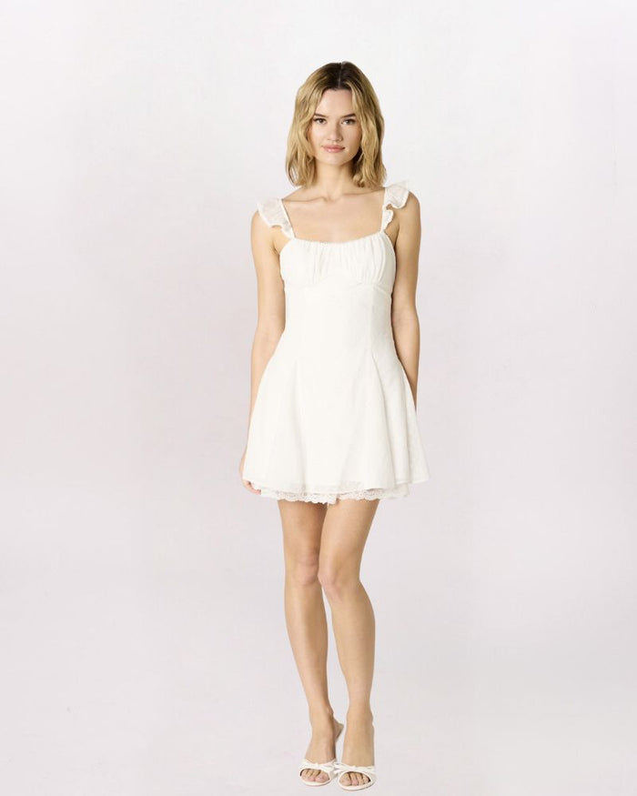SWISS DOT TIE-BACK DRESS