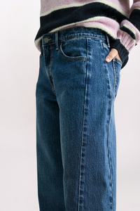 SLIGHT STRETCH BARREL JEAN, DARK