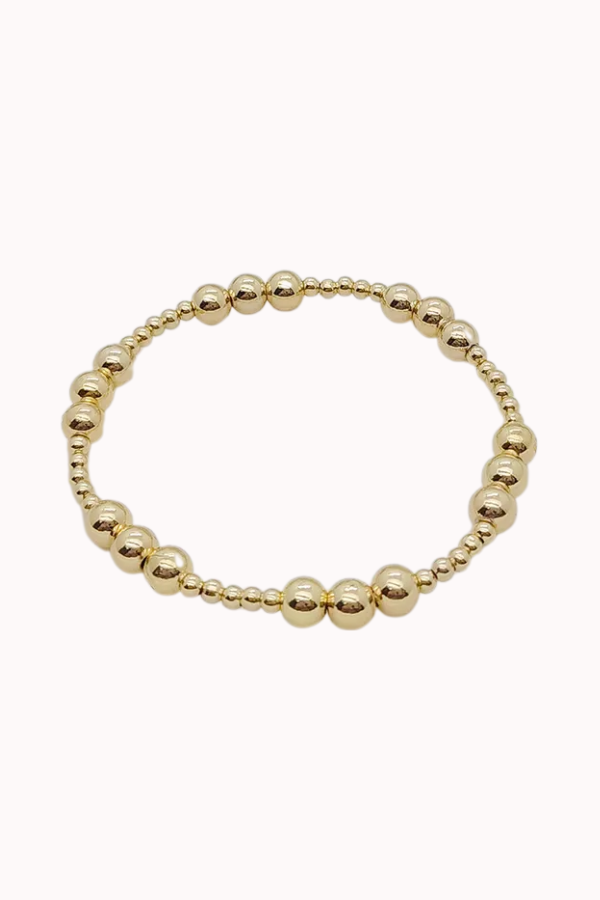 VARIGATED 3-BALL BEAD BRACELET 4MM/2MM