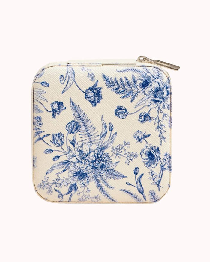 TOILE TRAVEL JEWELRY BOX