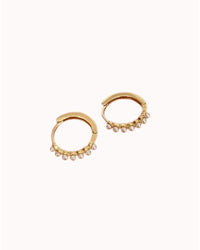 12MM PEARL HUGGIE - GOLD
