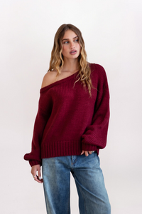 OFF SHOULDER SWEATER
