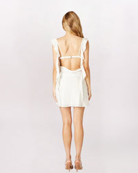 JELLYFISH DRAPE BACK DRESS - WHITE