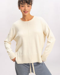 CENTER SEAM SWEATER, CREAM