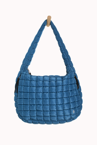 QUILTED CARRYALL BAG - DEEP TEAL