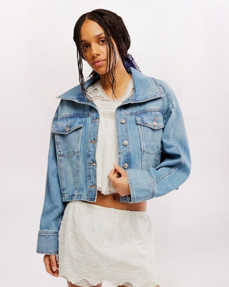 SIDE TO SIDE DENIM JACKET, RIVER WASH