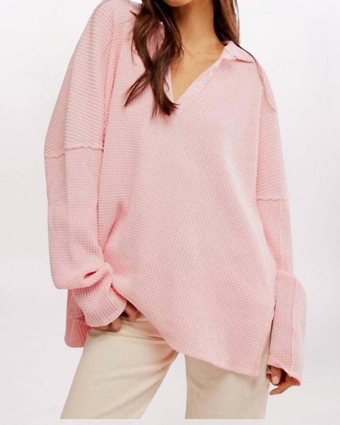 TRAVIS POLO TOP, PALE ROSETTE