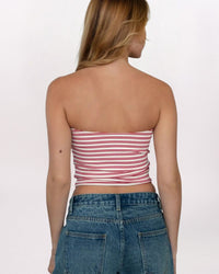 STRAPLESS STRIPED TUBE