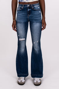 HI-RISE THICK HEM FLARE JEAN